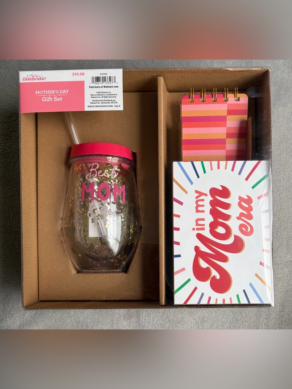 Celebrate Mom Pink 'Best Mom' Tumbler & Notepad Gift Set